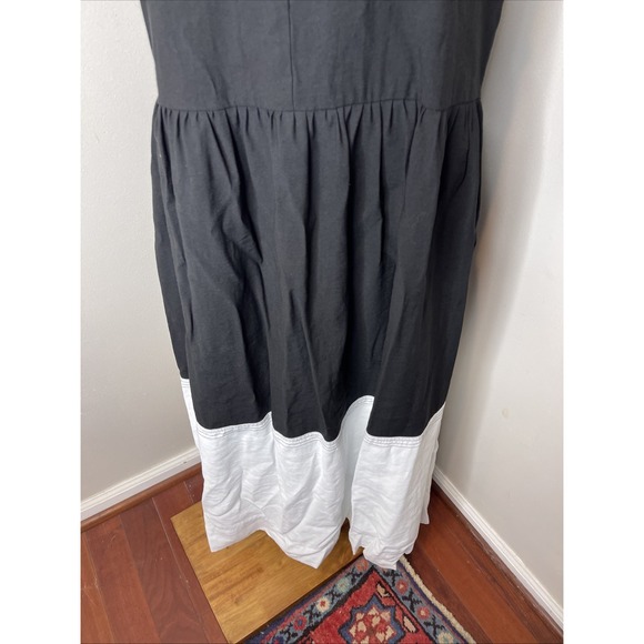 Tuckernuck Pomander Place Black and White Dylan Midi Dress Large‎ L - Picture 7 of 10